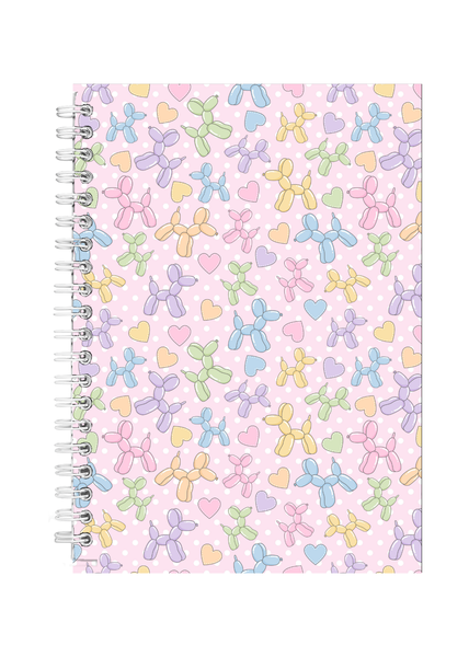 Balloon Dog And Hearts 1 Gift Idea Writing Book Notepad Notebook A5 505