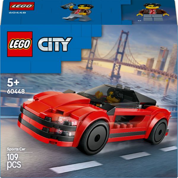 LEGO® City Red Sports Car Supercar Toy Vehicle Set 60448