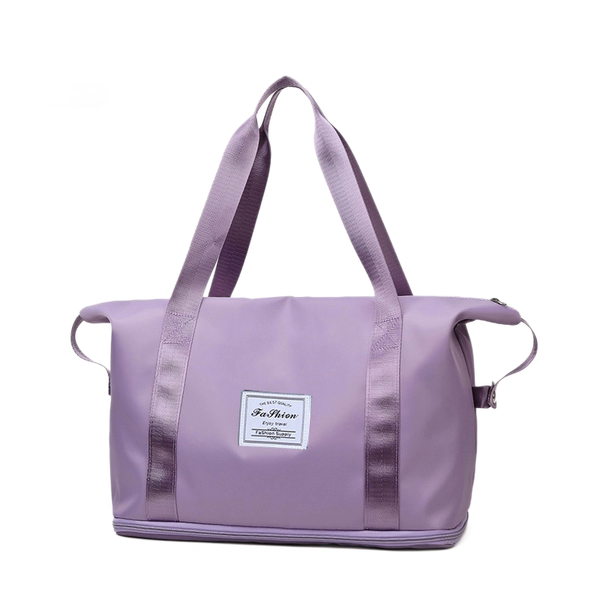Multifunctional Fitness Travel Bag Large Capacity Tote Shoulder Bag Purple