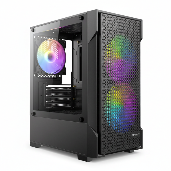 Antec Micro-ATX Mini Tower Gaming Chassis with ARGB - Black
