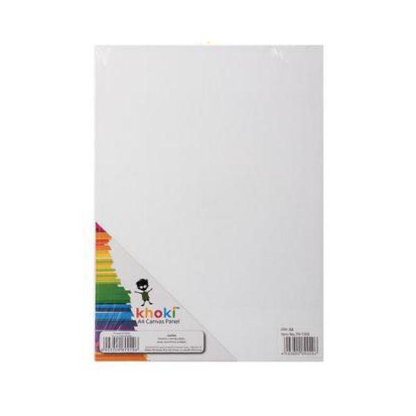 Khoki Stationary- A4 White Canvas Panel x3