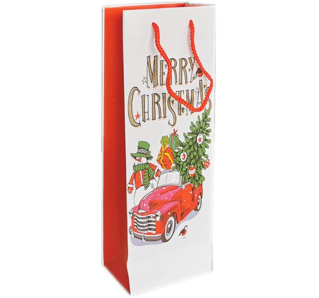 Christmas Wine Gift Bag For Wine Bottles - Pack Of 12