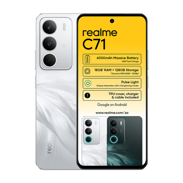 Realme C71 4G Dual Sim 128GB - White Swan
