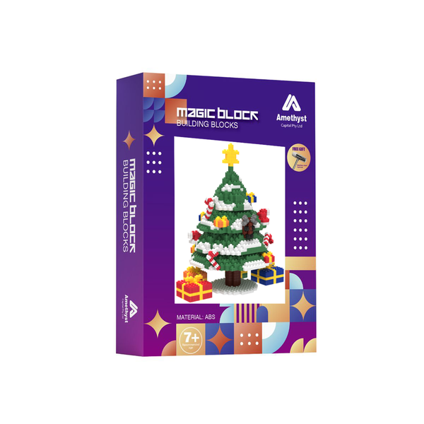 DIY 3D Cartoon Toy Magic Building Blocks 1975 Pieces Christmas Tree