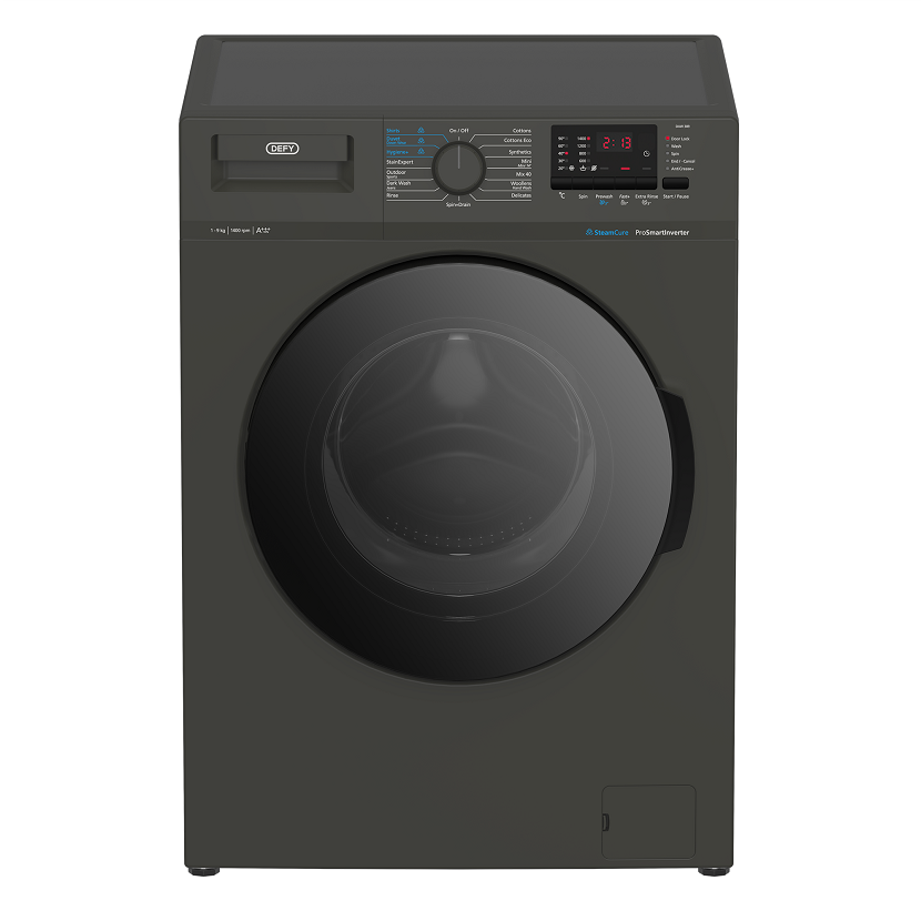 Defy 9KG Front Loader Washing Machine with SteamCure Technology