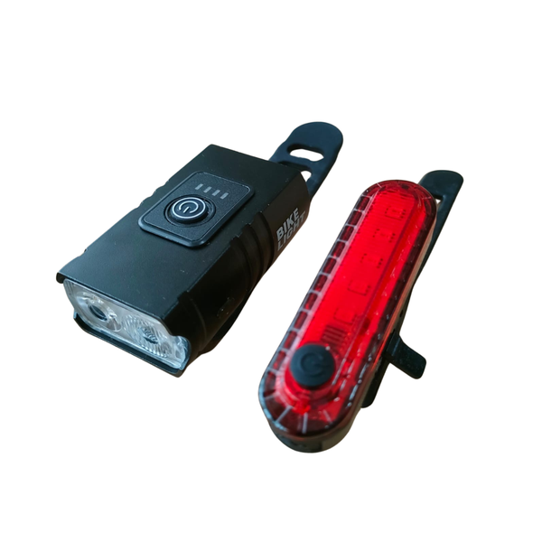 Rechargeable Waterproof LED Bike Light Set with Tail Light