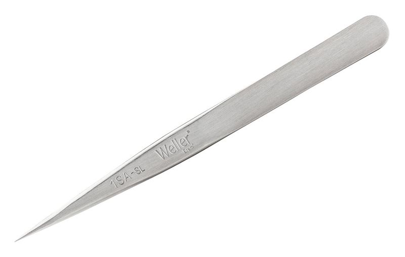 Weller Erem (1SASL) Tweezer, Precision, Straight, Stainless Steel, 4.75