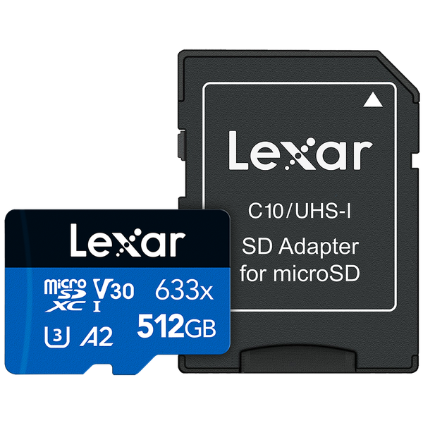 Lexar SD Micro Blue 633x UHS-I 512GB + SD Adapter