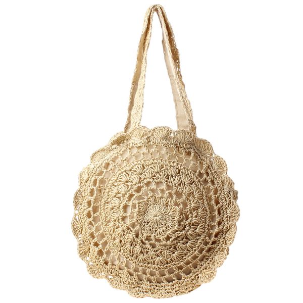 Women's Straw Handbag, Safe and Large Capacity, Beige, A Must-Have for Summer