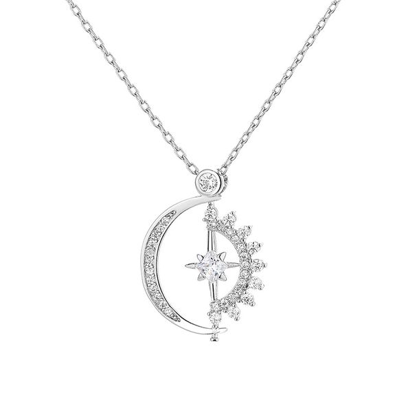 Sun and Moon Heart Necklace