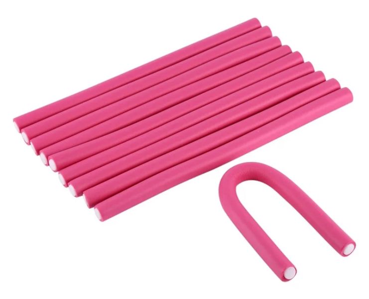Pink Curly Hair Rods