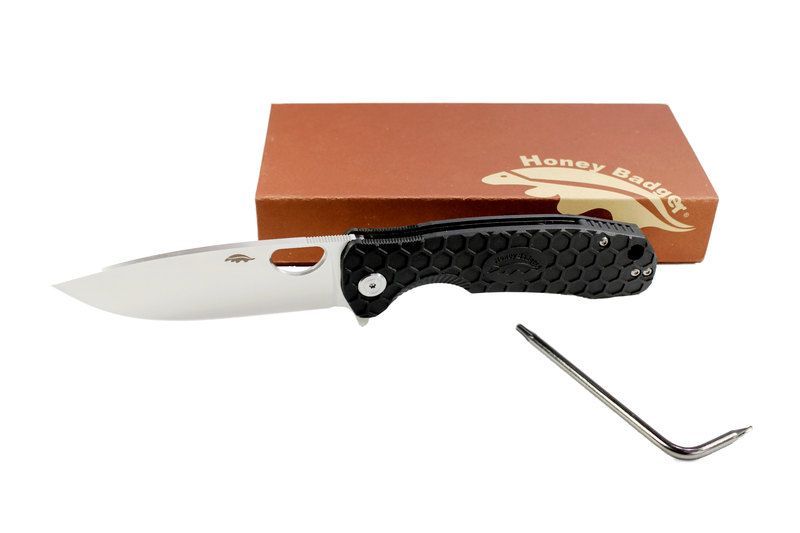 Honey Badger Flipper Pocket Knife L/R Large - Black
