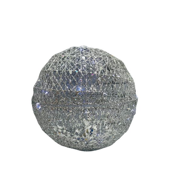 Silver Christmas Light Ball