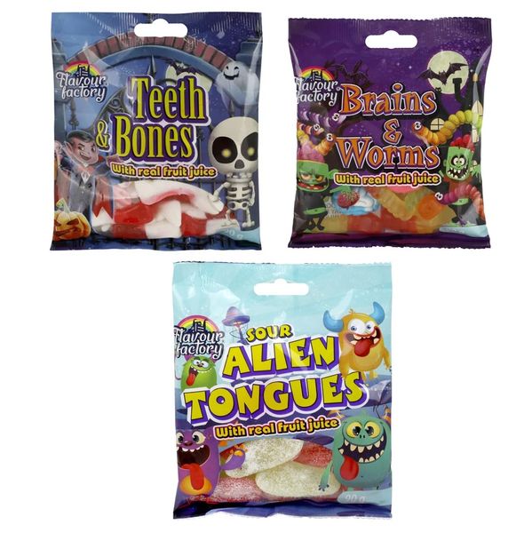 Flavour Factory: Halloween Sweet Gummies (90g) Value Pack Set of 3