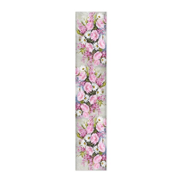 Pink Roses and Daisies By Stella Bruwer Table Runner