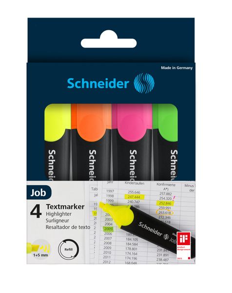 Schneider Job Highlighters - Wallet of 4