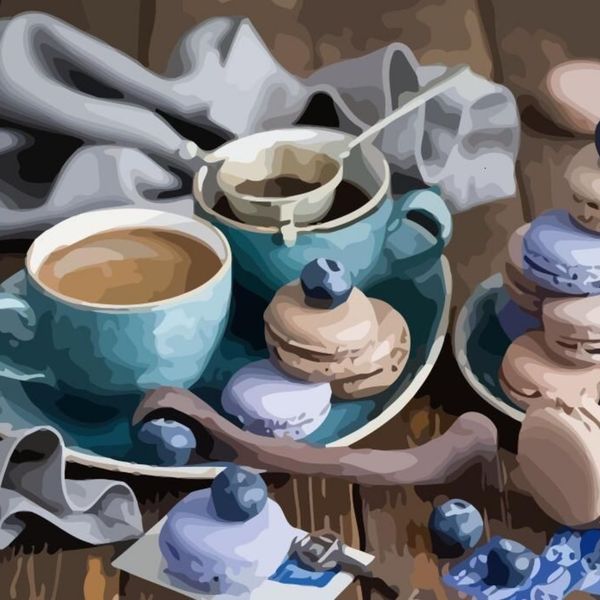 Paint by Numbers DIY Kit - Tea Time