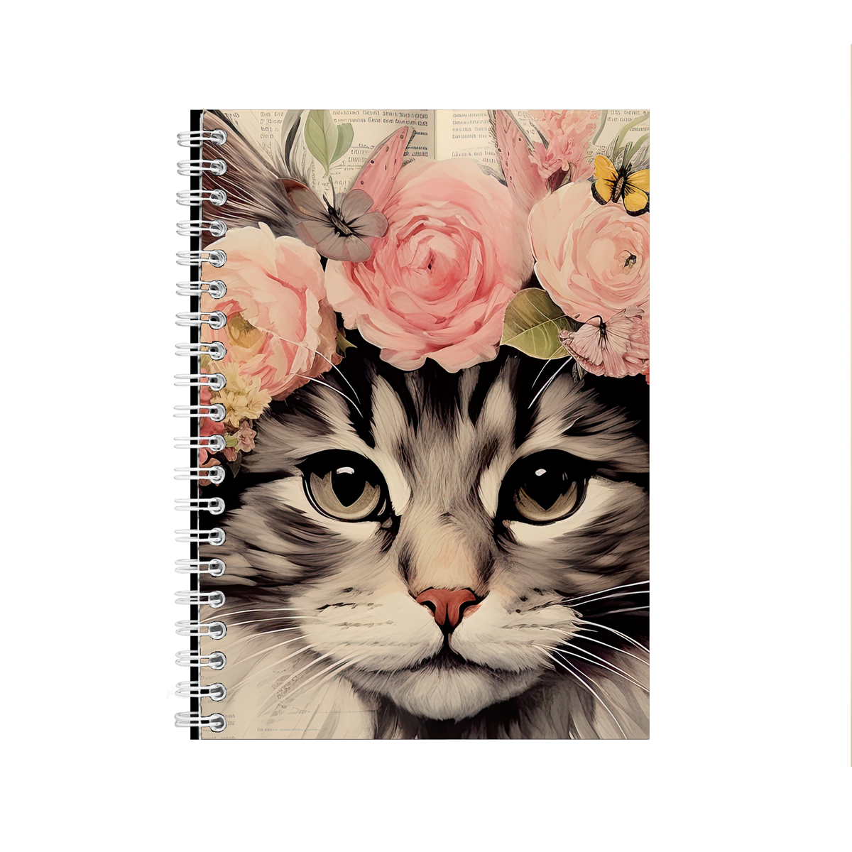 Crown A5 Notebook Pad with Lines for Cat Lovers Trendy Graphic Present ...