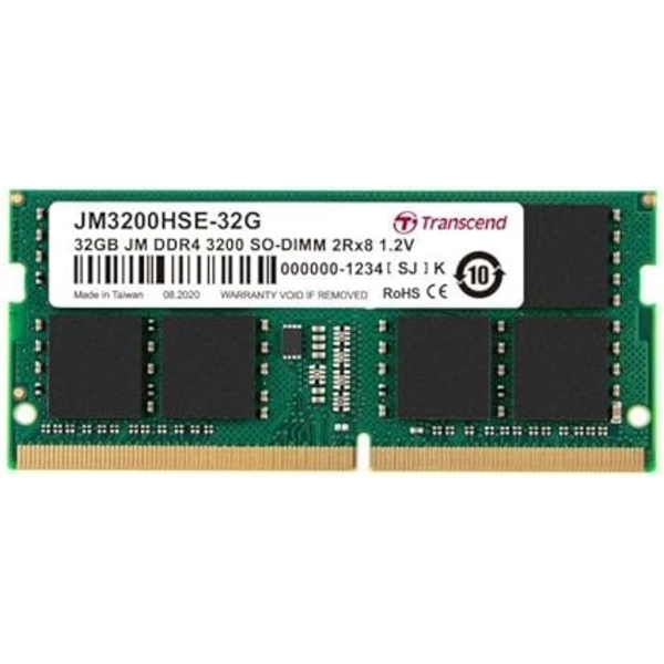 Transcend DDR4 RAM Laptop - 32GB RAM DDR4-3200 SO-DIMM Jet RAM Memory