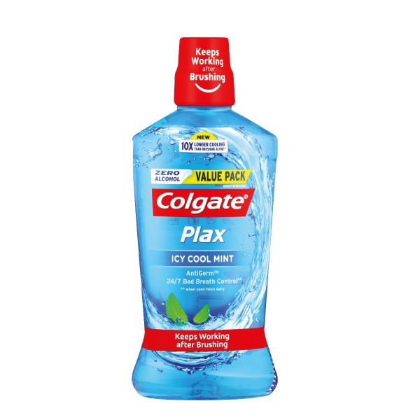 Colgate Plax Mouthwash, Icy Cool Mint - 750ml