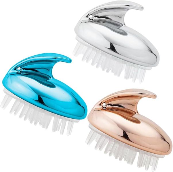 3pcs Silicone Scalp Massager Brush Set for Shampoo Scalp Scrubber