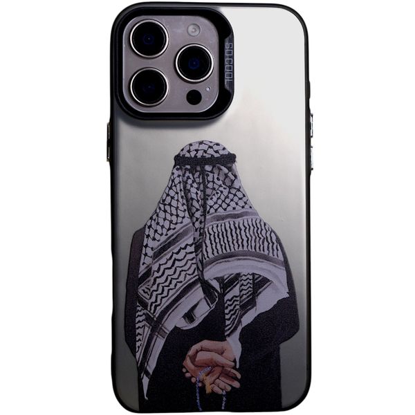 Phone Case with Arabic Man - Compatible with iPhone 15 Pro Max - Chrome