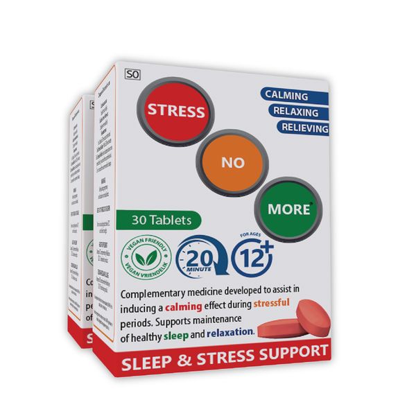 StressNoMore - Stress, Anxiety, Sleeplesness, Tension (30 Tablets) x 2