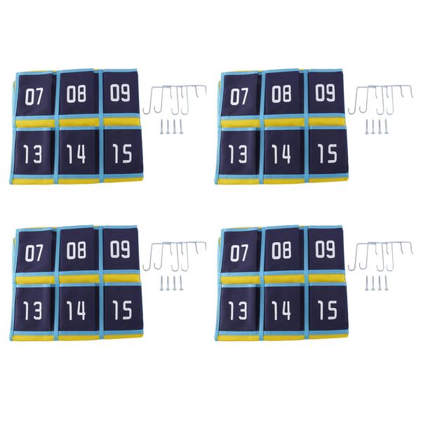 Numbered Pocket Chart Classroom For Phones (30 Pockets Blue Pockets)