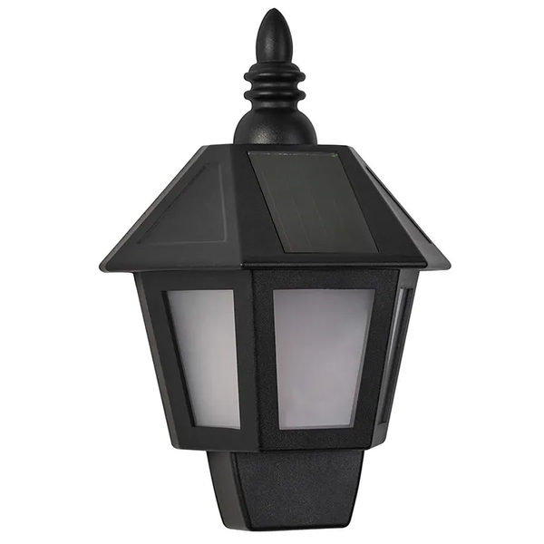 Dual-Mode Solar LED Wall Lights, Flame &amp; Cool White