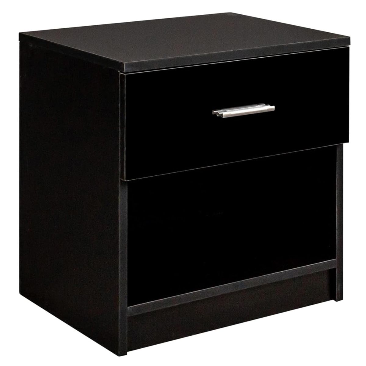 Nightstand End Table Wooden Beside Table with Storage Drawer - White