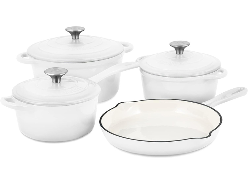 Cast Iron Dansup Dutch Oven Pots Set - 7-Piece