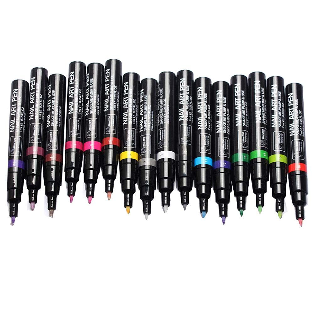 16 Colors Nail Art Pen for 3D Nail Art DIY Decoration | Buy Online in South  Africa 