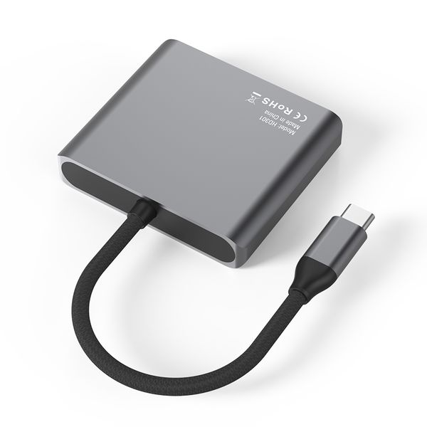 HD201 USB C to Dual HDMI Ports Splitter Adapter