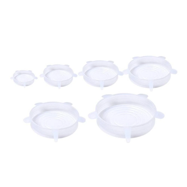 Super Stretch Silicone Lids Set of 6 - Clear
