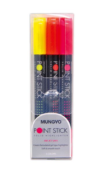 Mungyo Point Stick Solid Highlighter Set of 3