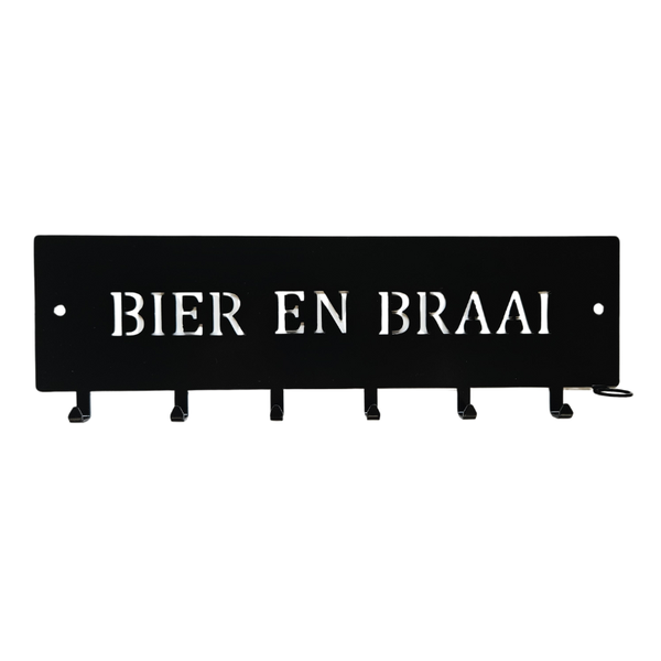 Braai Hooks and Lighter Holder - Braai Decor - Bier en Braai
