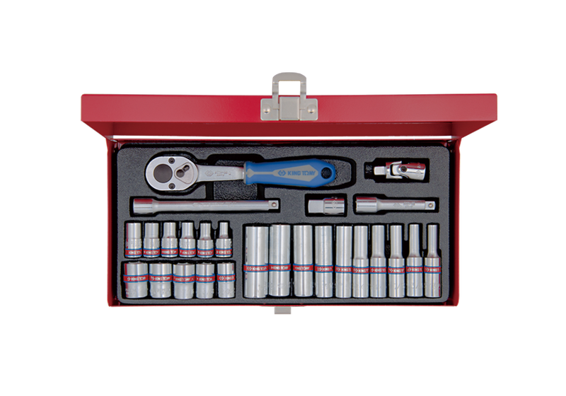 King Tony 1/4''Dr. 6Pt Socket Set Imperial