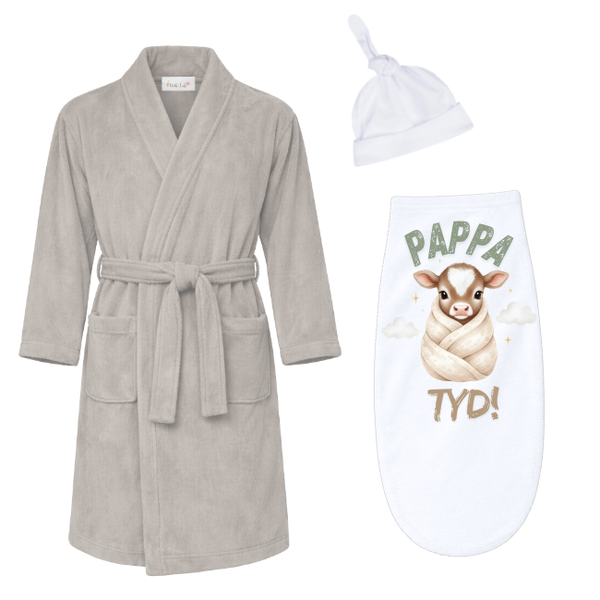 Baby &amp; Dad -Winter Gown &amp; Baby Swaddle Cocoon-Afr-Farmer Green