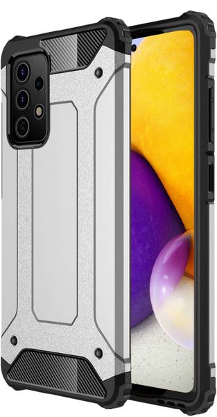 Hybrid Shockproof Case for Samsung Galaxy A72 (2021) - Silver