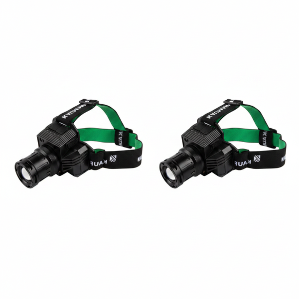 Kaufmann 600 Lumen Rechargeable LED Headlamp with Motion Sensor - 2 Pack