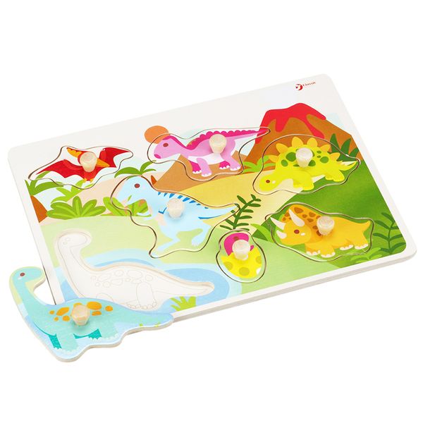 Classic World Dinosaurs Peg Puzzle 7 Piece