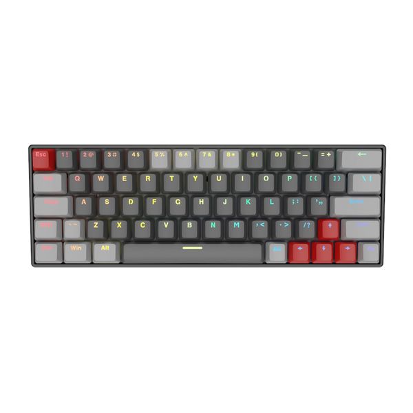 OCPC Gaming ZEROMINI Dark Grey Mechanical Keyboard with RGB Effect - 61 Key