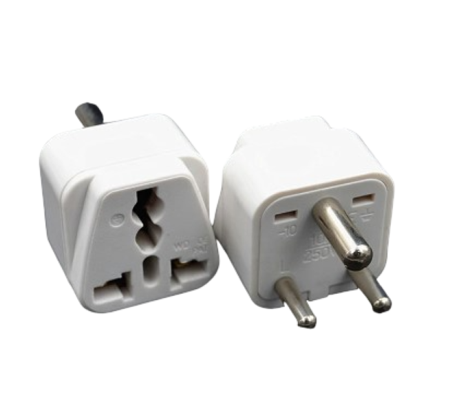 Universal US/UK/AU To EU AC Power Adapter 3 Pins 2Piece