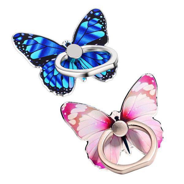 Phone Ring Holder Grip Butterfly Cellphone Ring Holder Metal Ring