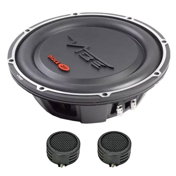 Vibe 10" Black Air 10" Slimline 900w Subwoofer &amp; Evo Tweeters