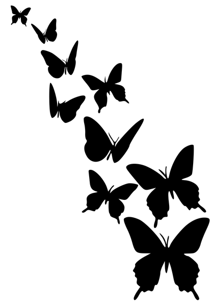 Butterflies stencil