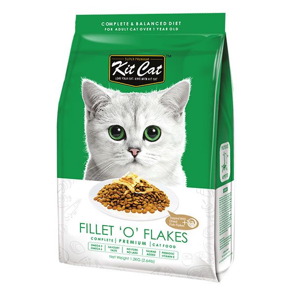 Kit Cat - Fillet 'O' Flakes Dry Cat Food (Ideal For Picky Eaters)