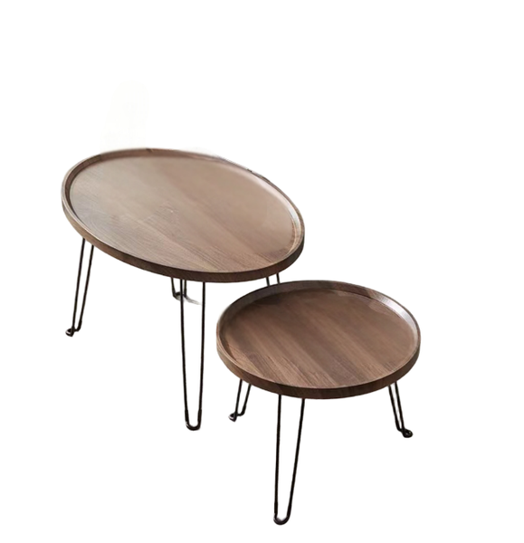 Unique Furniture Small Accent Table with Wide Surface