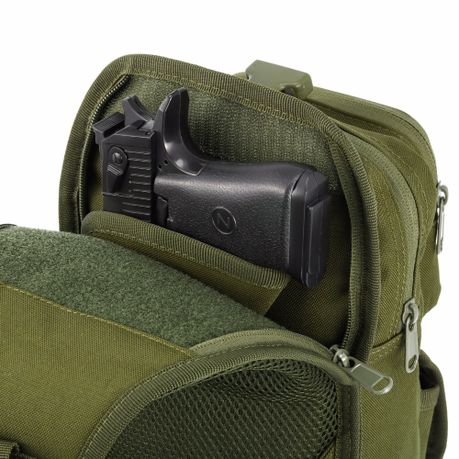 Sling bag with online gun holster