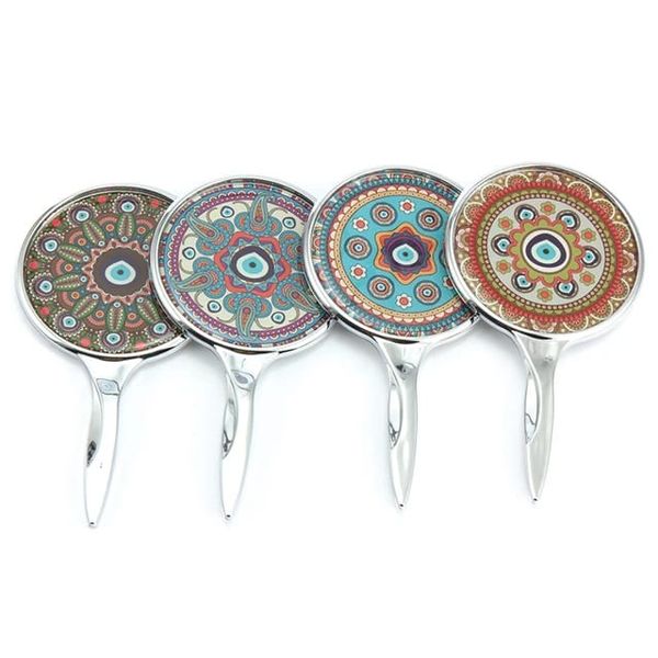 Round Cosmetic Hand Held Mirror (4 Pack)